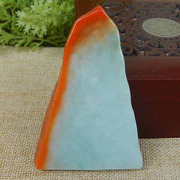 缅甸A货翡翠原石明料玉石毛料老坑大马坎红翡料子边角料牌子K1254