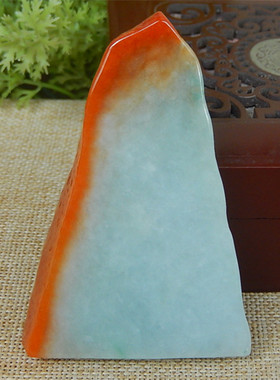 缅甸A货翡翠原石明料玉石毛料老坑大马坎红翡料子边角料牌子K1254