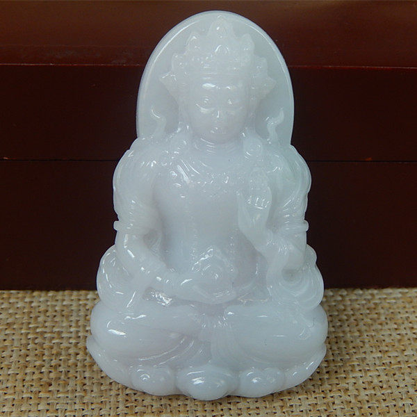 缅甸天然A货翡翠原石半明料玉石毛料正品冰糯种度母观音挂件K2197