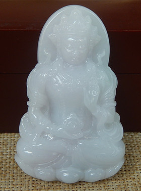 缅甸天然A货翡翠原石半明料玉石毛料正品冰糯种度母观音挂件K2197