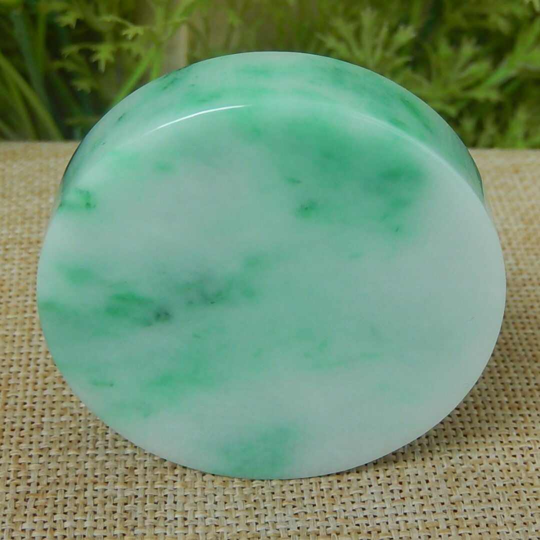 缅甸天然A货翡翠原石半明料玉石冰糯种飘绿意境手镯芯边角料 V731