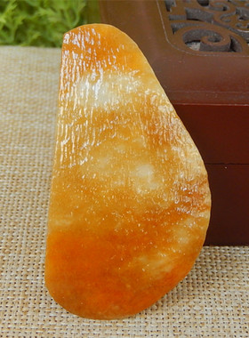 缅甸A货翡翠原石半明料玉石毛料冰糯种大马坎黄翡料子边角料H5717