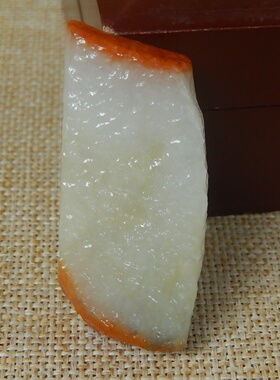 缅甸A货翡翠原石半明料毛料大马坎红翡俏色料子边角料挂件K7570