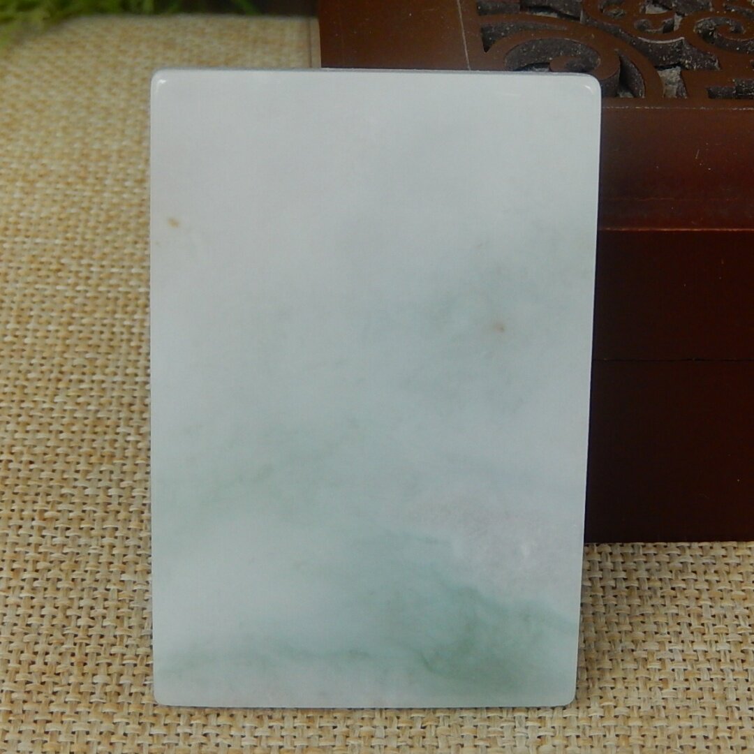 缅甸天然A货翡翠原石半明料玉石冰糯种飘花片料46牌子无事牌V1241