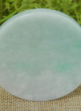 缅甸天然A货翡翠原石半明料玉石毛料冰糯种飘绿手镯芯边角料K2111