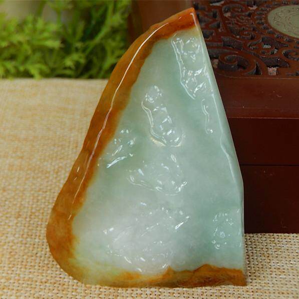 缅甸天然A货翡翠原石明料玉石毛料老坑大马坎黄翡边角料牌子K8042