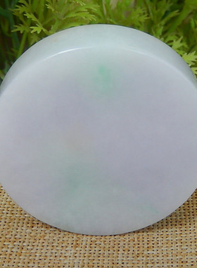 缅甸天然A货翡翠原石明料玉石毛料紫罗兰洒金飘绿手镯芯牌子K1553