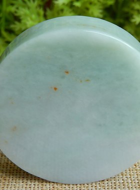 缅甸天然A货翡翠原石明料玉石毛料冰糯种洒金花手镯芯边角料F7454