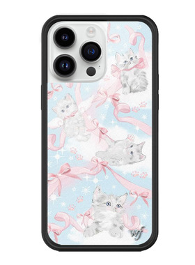 欧美f联名Kitten Around 可爱喵咪苹果15适用iPhone14/13ProMax手机壳16全包防摔欧美ins12防摔WF保护套17