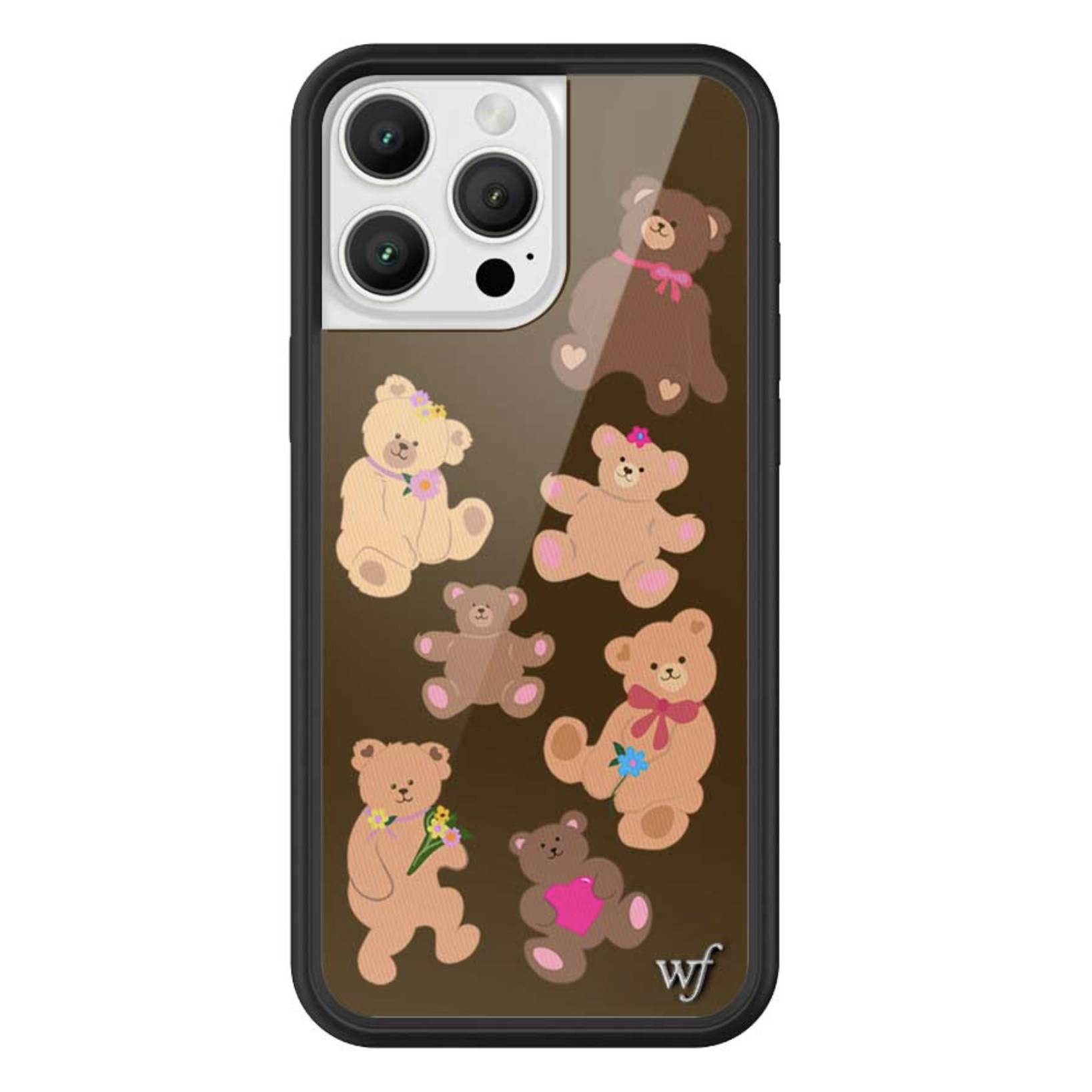 Wildf联名芭蕾舞棕色小熊适用苹果16Pro适用iPhone15/14/13ProMax/12Plus手机壳可爱欧美时尚WF防摔保护套17