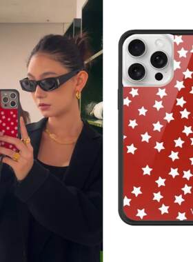 欧美flow手机壳wf手机壳张思捷同款红色星星适用苹果16Pro手机壳iphone15/14/13/12promax/plus五角星防摔17