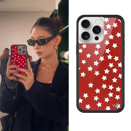 欧美flow手机壳wf手机壳张思捷同款红色星星适用苹果16Pro手机壳iphone15/14/13/12promax/plus五角星防摔17