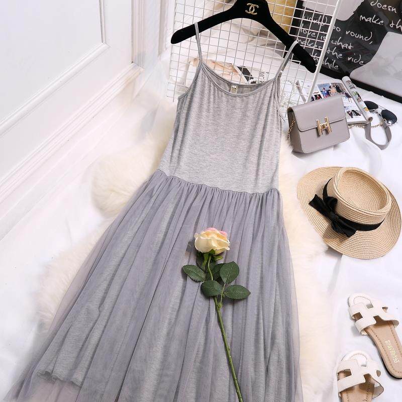 断码清仓春季白色甜美中长款吊带网纱打底裙内搭小清新背心连衣裙在类目 女装/女士精品, 连衣裙中 - 来自Buy2taobao.com提供专业的淘宝代购服务