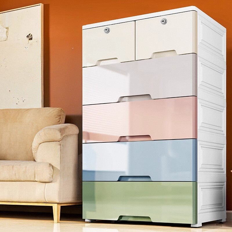 日本进口马卡龙抽屉式收纳柜子