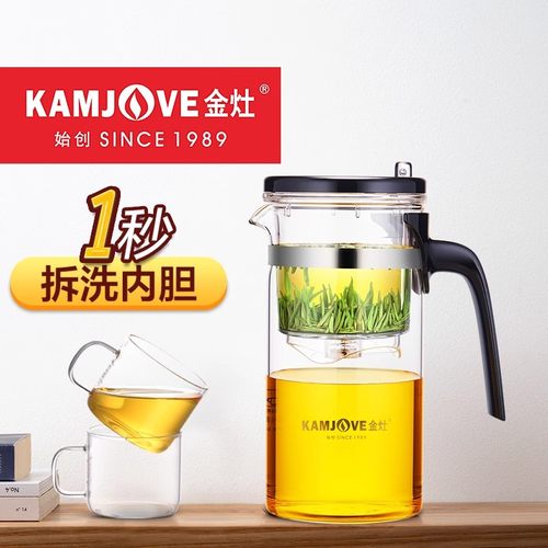 金灶TP-165飘逸杯全拆洗泡茶壶家用冲茶器过滤玻璃茶壶套装茶具