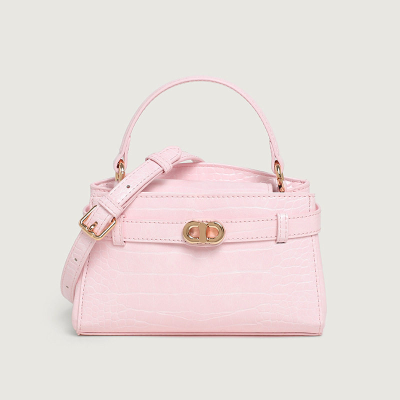 凯莉包高级感鳄鱼纹锁扣手提包2026新款女包简约手拎包单肩斜挎包