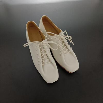 舒适简约软真皮隐形增高德比鞋