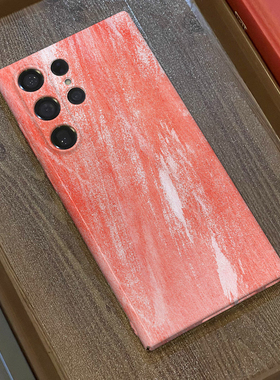 素描红色适用三星s23ultra手机壳菲林全包边s25ultra/s24+硬壳s21/s22/s21u/note20ultra/A54/A53个性保护套