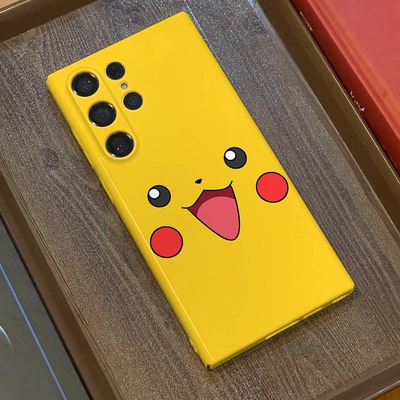 动漫笑脸适用三星s23ultra手机壳菲林全包边s25ultra/s24+硬壳s21/s22/s21u/note20ultra/A54/A53个性保护套