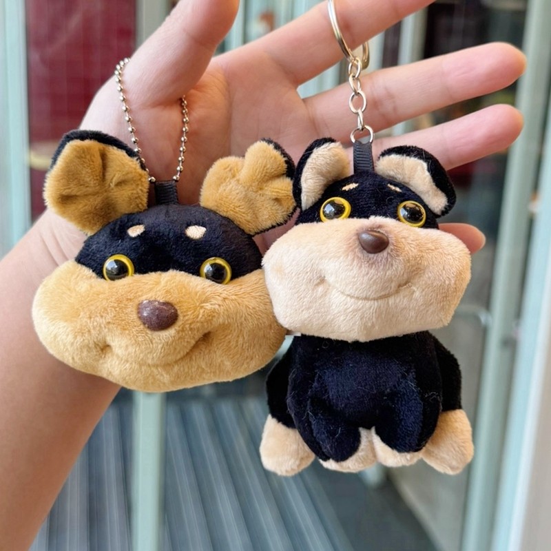 网红可爱萌蜜蜂狗小挂件毛绒玩具公仔小狗包包挂饰钥匙扣娃娃玩偶