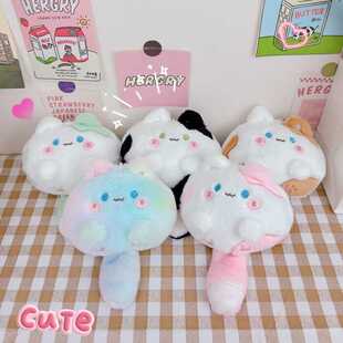 团团喵吱吱叫小猫咪创意挂件可爱毛绒猫咪公仔玩偶钥匙扣书包挂饰