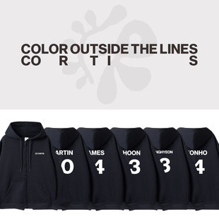 CORTIS周边ColorOutsideTheLines演唱会同款卫衣服拉链帽衫秋冬季