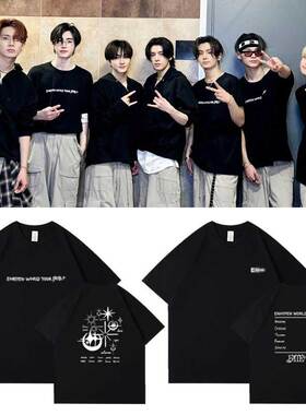 ENHYPEN2024FATEPLUS北美演唱会周边同款短袖T恤衣服打底衫男女