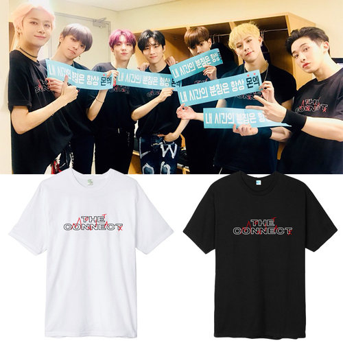 MONSTA X组合世巡演唱会周边衣服同款短袖T恤学生男女打底衫纯棉