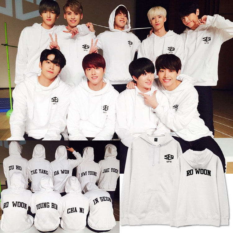 SF9专演唱会周边金路云同款连帽卫衣加绒薄款外套