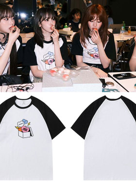 SHINee温流POPUP周边短袖T恤230g纯棉印花圆领打歌服男女