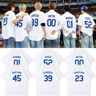 RIIZE2025演唱会周边将太郎宋银硕成灿朴元彬同款衣服圆领短袖T恤