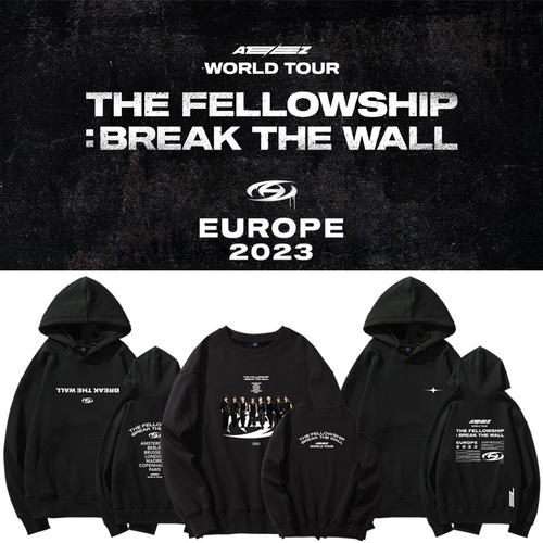 ATEEZ世巡欧洲演唱会2023 BREAK THE WALL周边同款卫衣服连帽衫