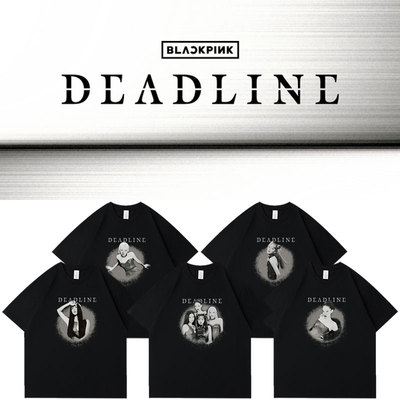 粉墨DEADLINE快闪周边金智秀珍妮朴彩英同款短袖T恤纯棉宽松衣服