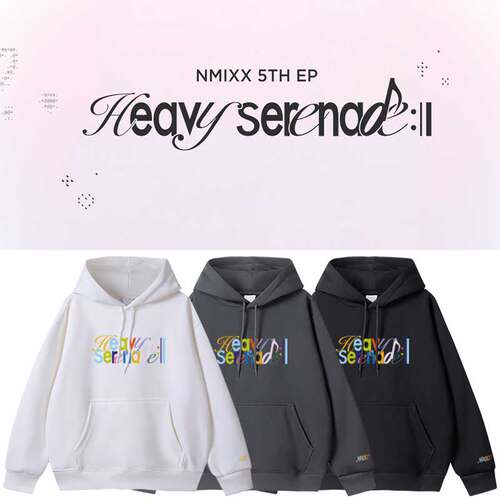 NMIXX专辑HeavySerenade周边应援衣服同款卫衣印花套头帽衫男女装