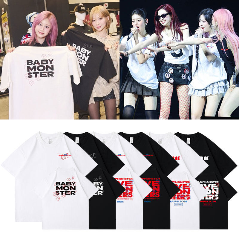 BABYMONSTER演唱会LoveMonsters日本泰国台北周边衣服同款短袖T恤