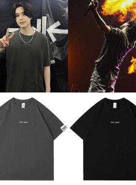 闵玧其SUGA AgustD D-DAY演唱会周边同款短袖T恤宽松印花纯棉衣服
