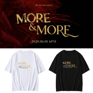 twice组合专周边同款短袖T恤落肩宽松与圆领打歌服