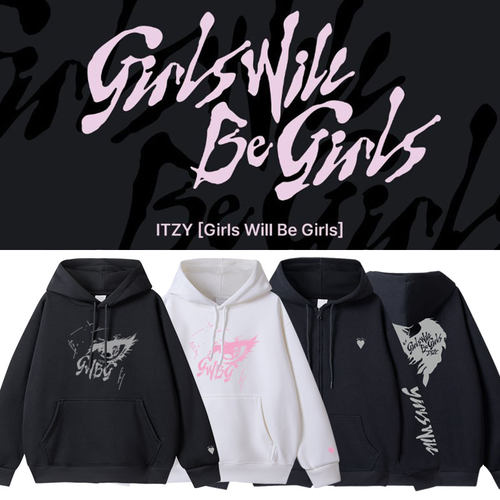 ITZY新专GirlsWillBeGirls快闪周边衣服同款卫衣宽松印花帽衫上衣