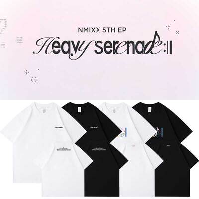 NMIXX专辑HeavySerenade快闪周边衣服同款短袖T恤纯棉印花打歌服