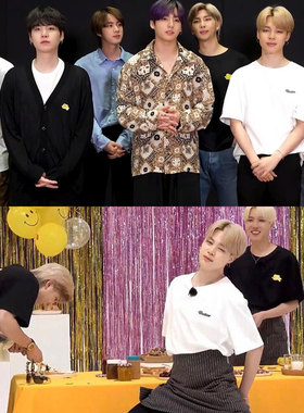 金泰亨硕珍南俊闵玧其郑号锡朴智旻田柾国Butter同款短袖T恤宽松