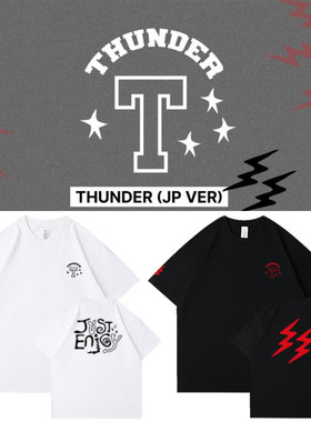 ATEEZ 2025THUNDER演唱会日本场周边同款衣服纯棉印花短袖T恤男女