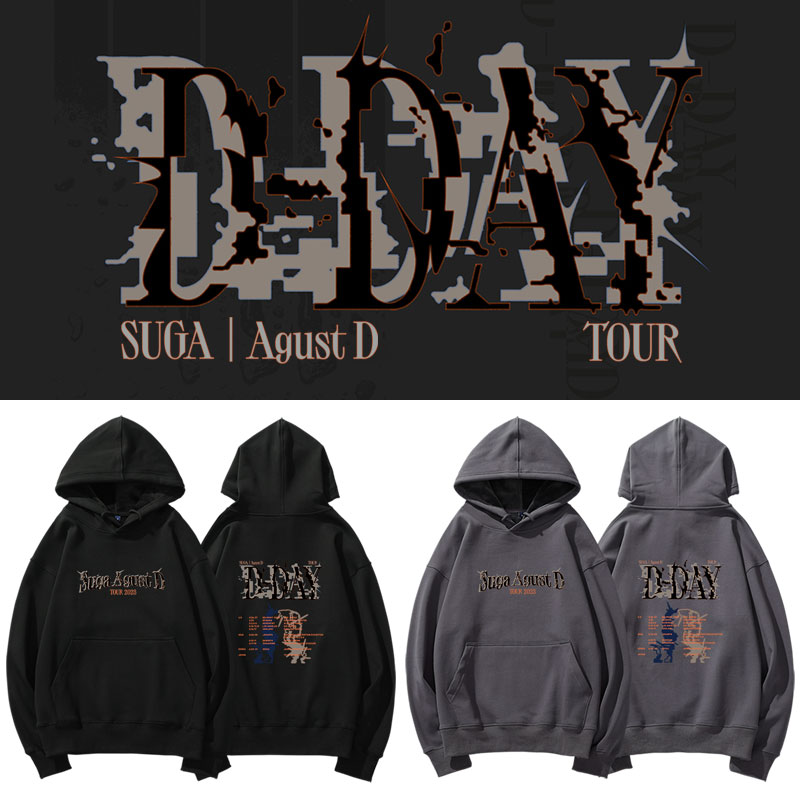 防弹闵玧其SUGA演唱会AgustD D-DAY周边同款卫衣套头帽衫打歌衣服