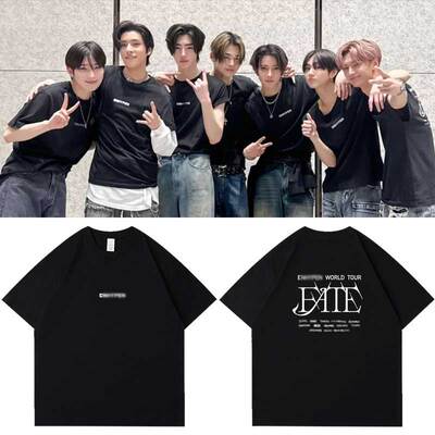 ENHYPEN2024FATE台北场演唱会周边同款短袖T恤上衣服印花打底衫
