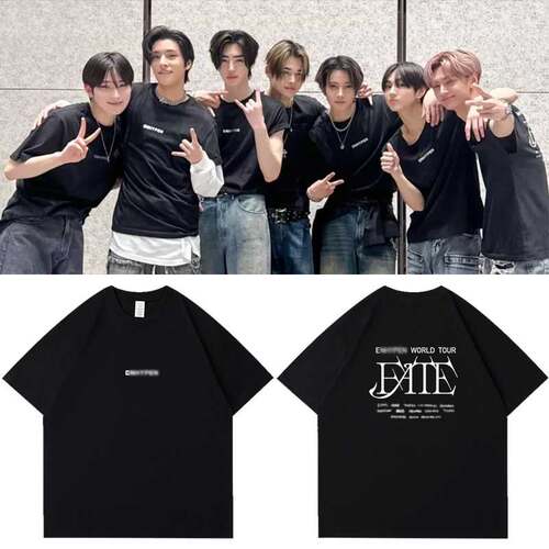 ENHYPEN2024FATE台北场演唱会周边同款短袖T恤上衣服印花打底衫
