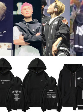 ATEEZ欧洲演唱会2023 BREAK THE WALL周边同款卫衣打歌服连帽衫