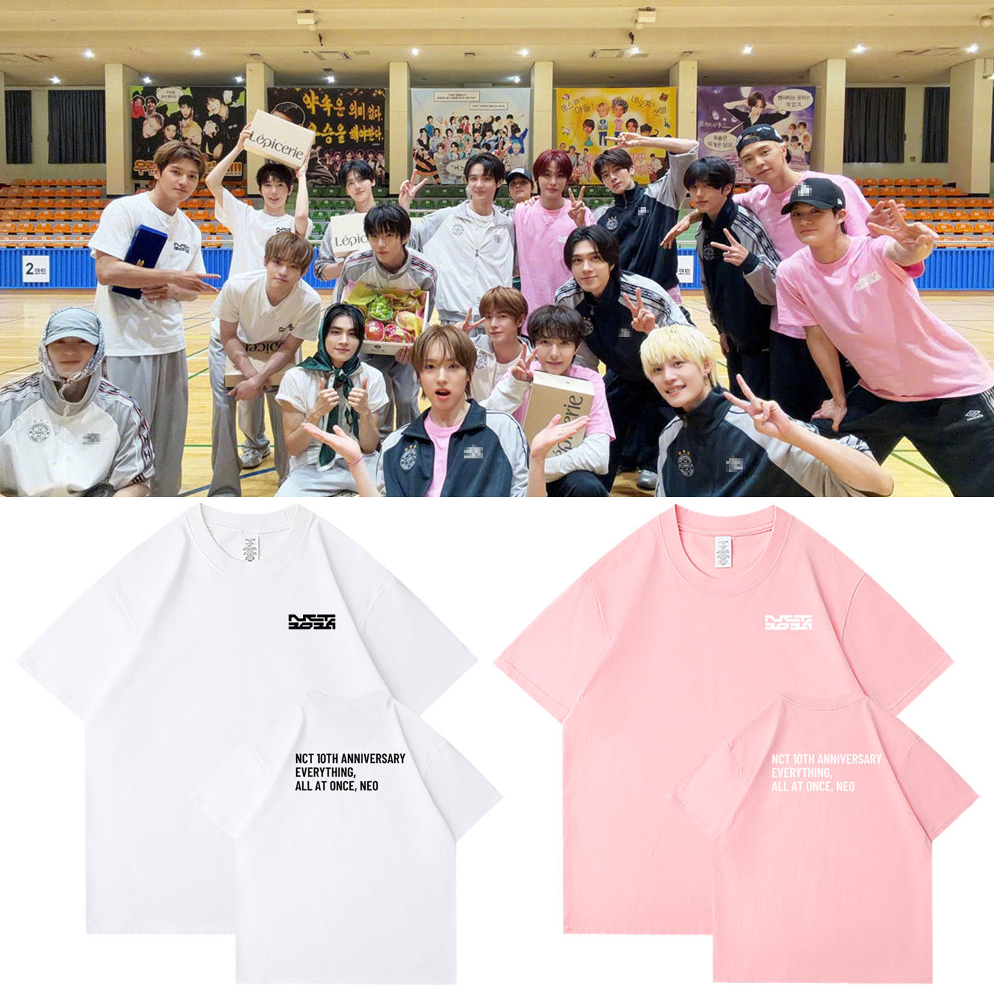NCT10周年团综周边自制衣服同款短袖T体恤纯棉宽松印花上衣服男女