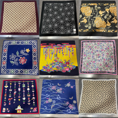 vintage中古方巾精美时尚手帕