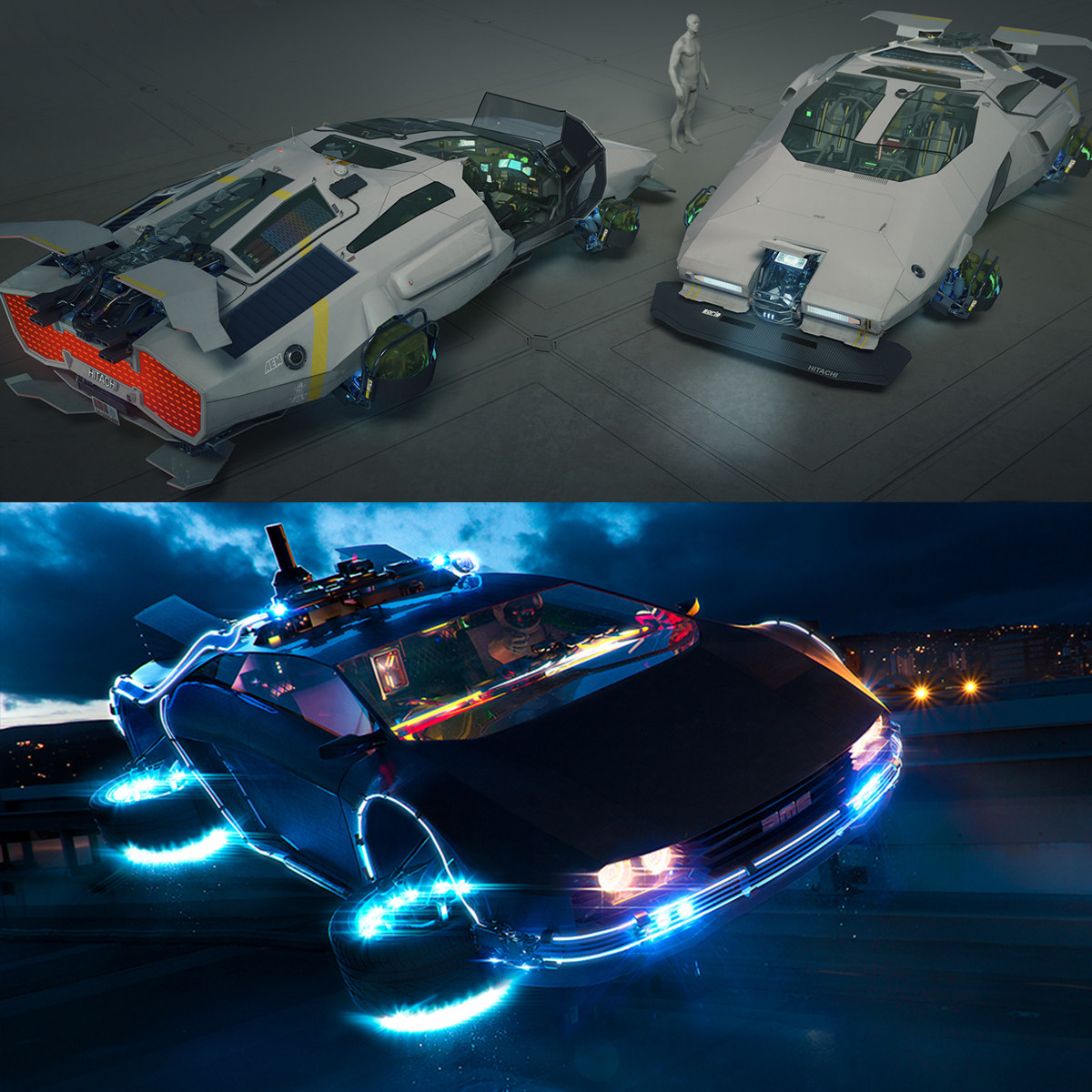 科幻车赛博朋克改装车壁纸cgi/artstation参考图资料