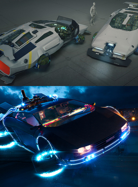 科幻车赛博朋克改装车壁纸CGI/Artstation参考图资料