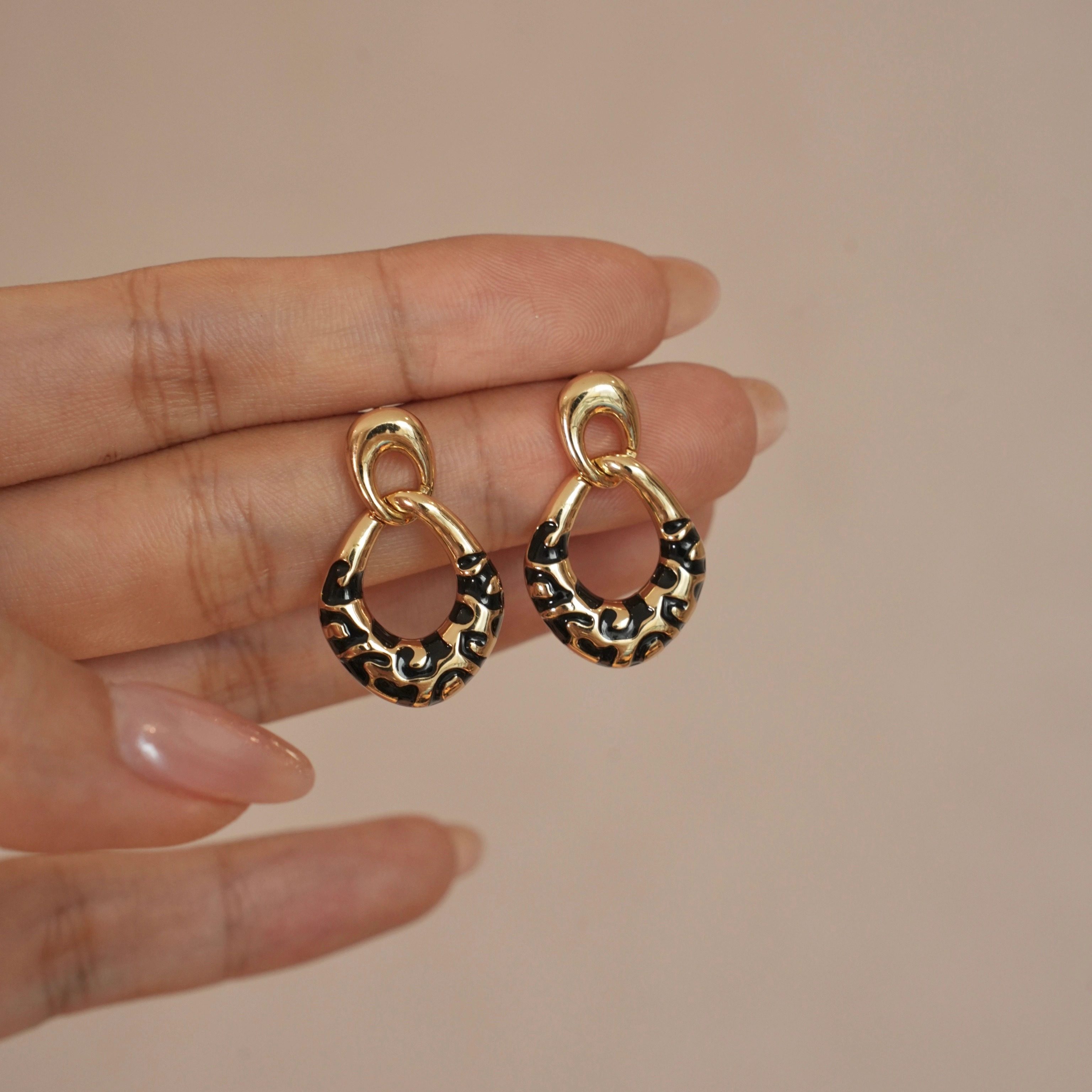 「黑金艺术」法式高级感复古极简小众几何金属豹纹925银耳环耳夹,饰品/流行首饰/时尚饰品新,耳环,淘宝优惠券,粉丝福利购,淘宝优惠卷